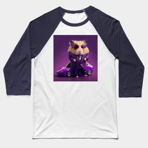 3d Hamsters Baseball T-Shirt by Polygon Art